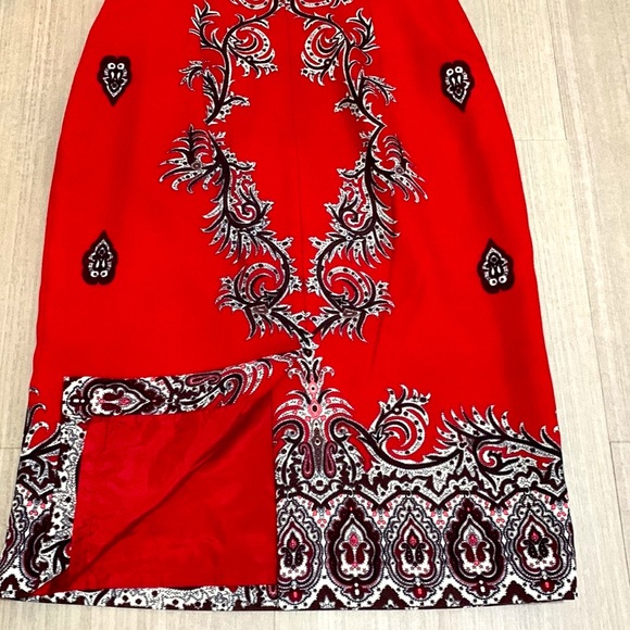 TALBOTS Red paisley dress - Picture 11 of 13